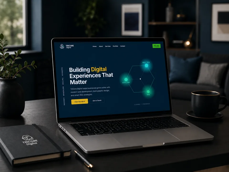 Our work on a laptop